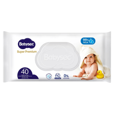 Toallas Húmedas Babysec Super Premium 40 un.