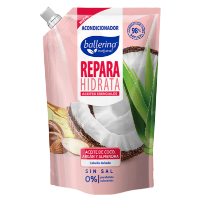 Acondicionador Ballerina Repara Hidrata Aceites Esenciales Doypack 750 ml1