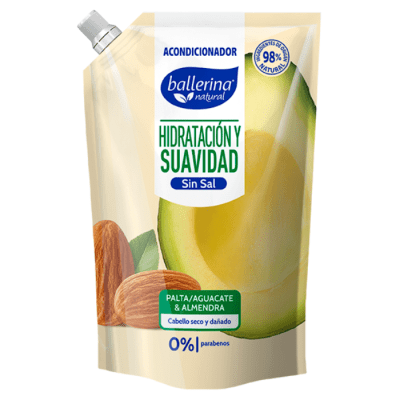 Acondicionador Ballerina sin Sal Palta & Almendra Doypack 750 ml.1