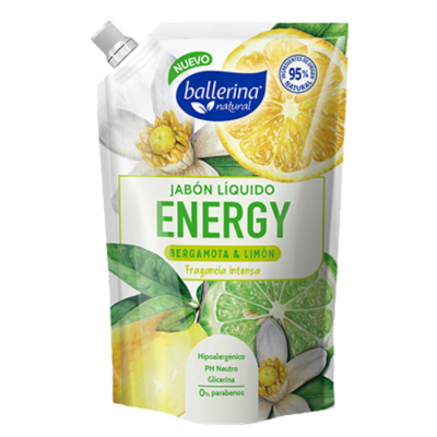 Jabón Líquido Ballerina Energy Bergamota & Limón 750 ml.