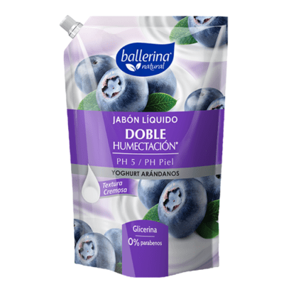 Jabón Líquido Ballerina Yoghurt Arándanos 750 ml.