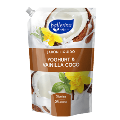 Jabón Líquido Ballerina Yoghurt & Vainilla Coco 750 ml.