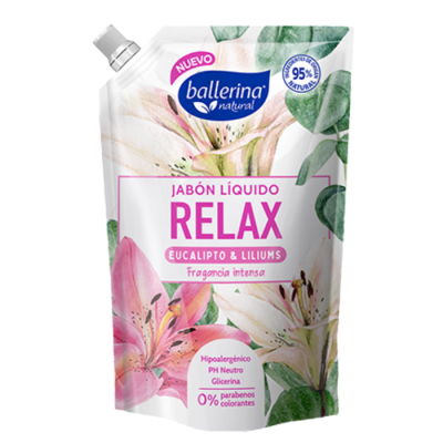 Jabón Líquido Ballerina Relax Eucalipto & Liliums 750 ml.