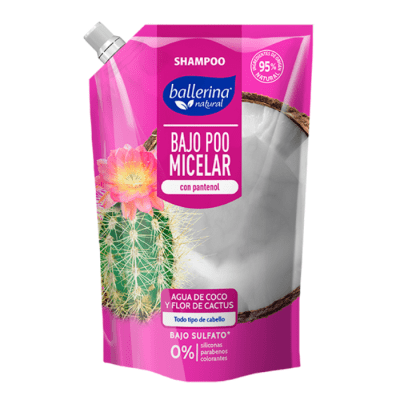 Shampoo Ballerina Bajo poo Micelar Doypack 750 ml.1