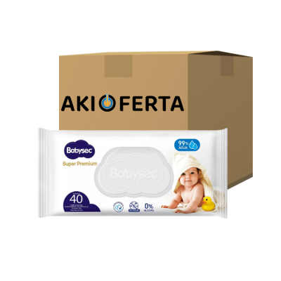 Caja 24 Paq. Toallitas Húmedas Babysec Super Premium 40 Un.