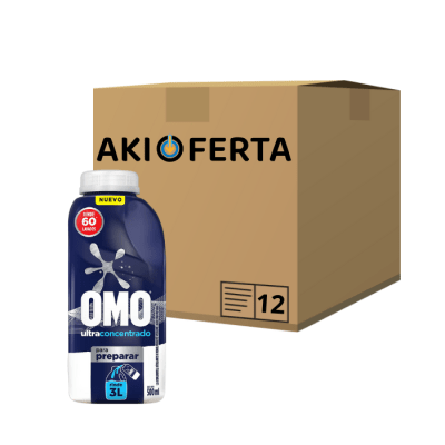 Caja 12 Un. Detergente Líquido Omo para Diluir Ultra Power 500 ml.1