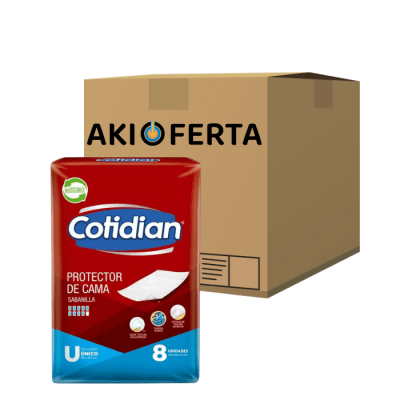 Caja 8 Paq. Sabanilla Protector de Cama Cotidian 8 un.