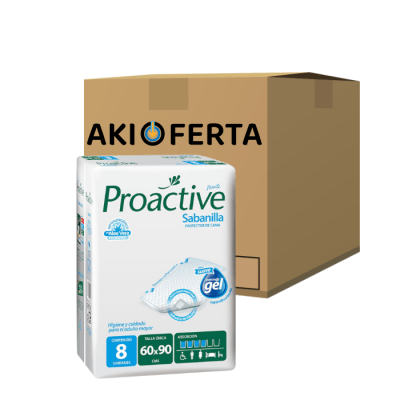 Caja 8 Paq. Sabanillas Protector de Cama Proactive 8 Un.