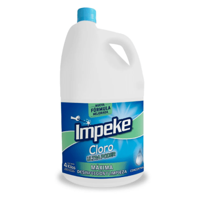 Cloro Concentrado Ultra Poder Impeke 4 Kg.