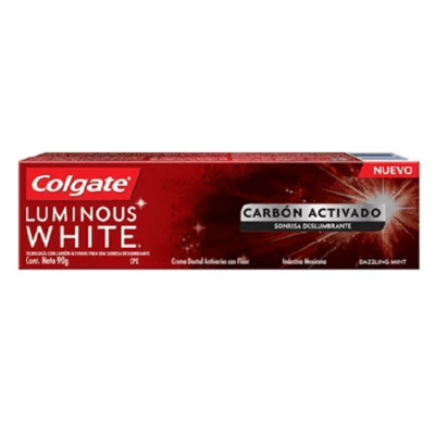 Pasta Dental Colgate Luminous White Carbón Activado 90 g.1