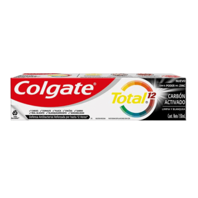 Pasta Dental Colgate Total 12 Carbón Activado 150 ml.1