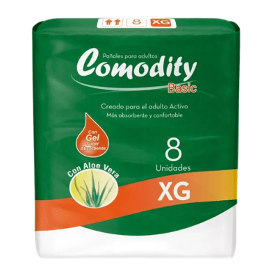 Pañales Adulto Comodity Basic Talla XG 8 un.1