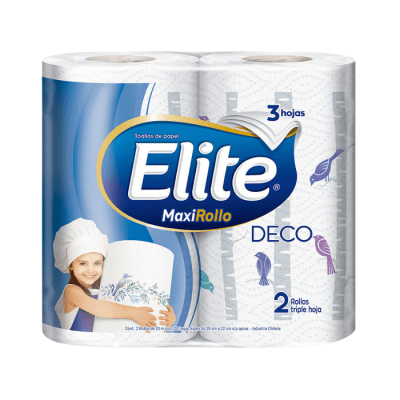 Toalla de Papel Elite Deco 20 mt 2 rollos.