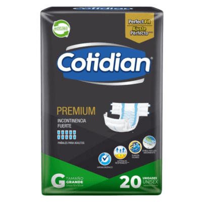 Pañales Adulto Cotidian Premium Talla G 20 un.