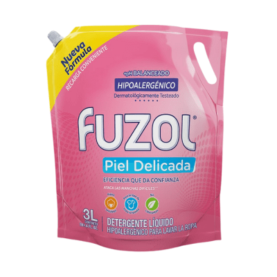 Detergente Líquido Fuzol Piel Delicada Doypack 3 L.