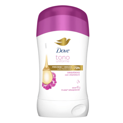Desodorante Barra Dove Mujer Tono Uniforme Orquídea 45 g.