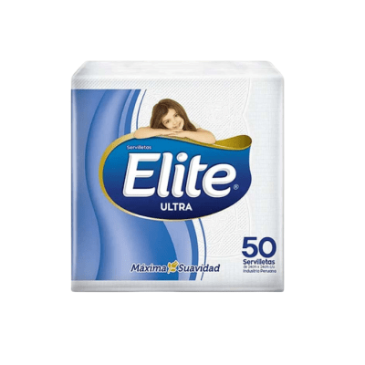 Servilleta Cóctel Elite Blanca 50 un.