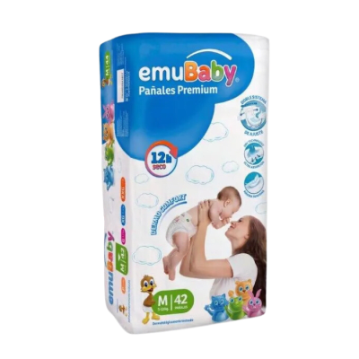 Pañales Emubaby Premium Talla M 42 un.1