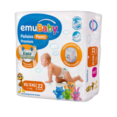 Pants Emubaby Premium Talla XG/XXG 22 un.