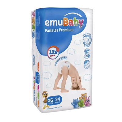 Pañales Emubaby Premium Talla XG 34 un.1