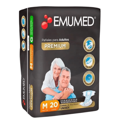 Pañales Adulto Emumed Premium Talla M 20 un.
