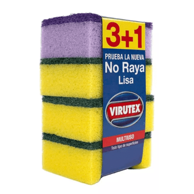 Esponja Lisa Multiuso Virutex 3+1 Un.