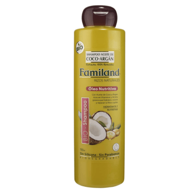 Shampoo Famiand Bio Coco Argán con Óleo Nutritivo 750 ml.1