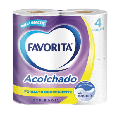 Papel Higiénico Favorita Acolchado 22 mt 4 rollos.1