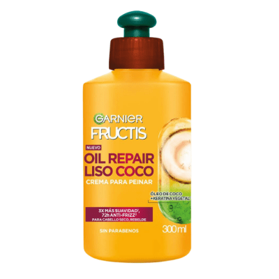 Crema de Peinar Fructis Oil Repair Liso Coco 300 ml.1