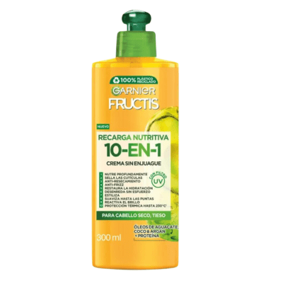 Crema de Peinar Fructis 10 en 1 Recarga Nutrituva 300 ml.1