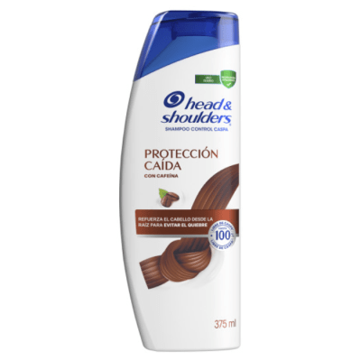 Shampoo Head&Shoulders Protección Caída con Cafeína 375 ml.
