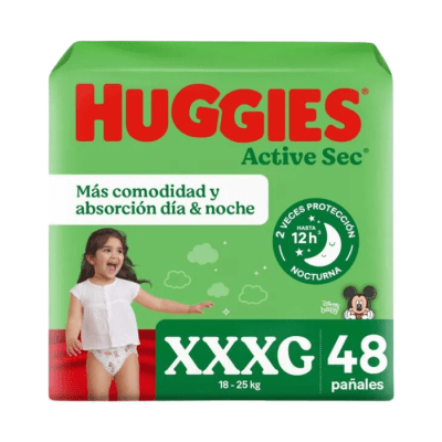 Pañales Huggies Active Sec Talla XXXG 48 un.1