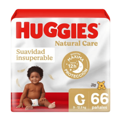 Pañales Huggies Natural Care Talla G 66 un.1