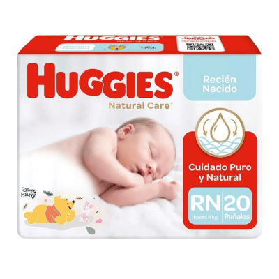Pañales Huggies Natural Care RN 20 un.