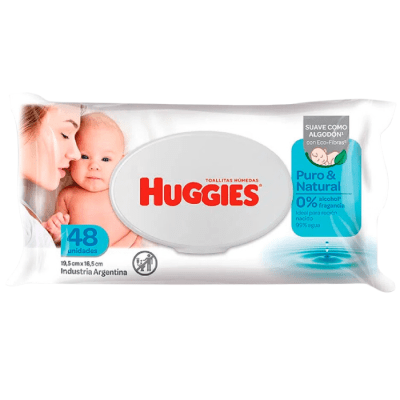 Toallas Húmedas Huggies Puro&Natural 48 un.