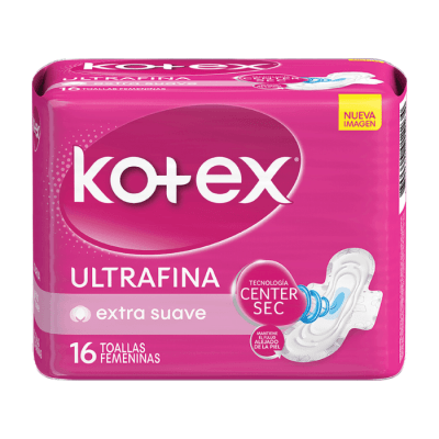 Toallas Higiénicas Kotex Ultrafina Día Suave 16 un.1