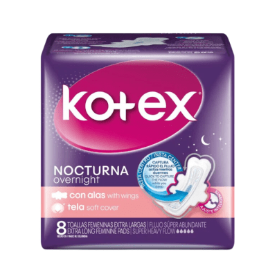 Toallas Higiénicas Kotex Nocturna Normal 8 un.