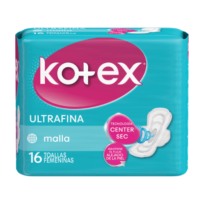 Toallas Higiénicas Kotex Ultrafina Día Malla 16 un.1