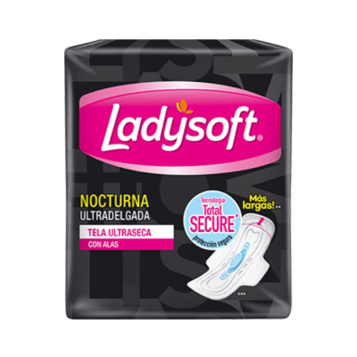 Toallas Higiénicas Ladysoft Nocturna Malla con Alas 7 un.1