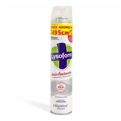 Desinfectante Aerosol Lysoform Original 495 cc.