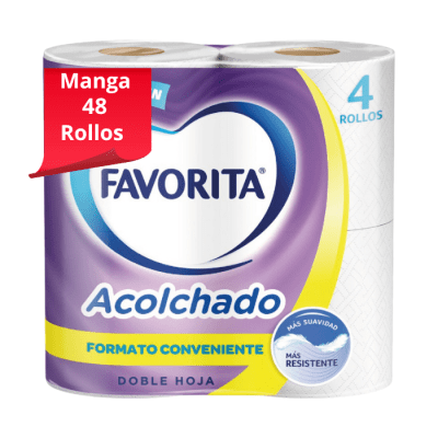 Manga Papel Higiénico Favorita Acolchado 22 mt 48 rollos.1