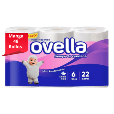 Manga Papel Higiénico Ovella Doble Hoja 22 mt 48 Rollos.1