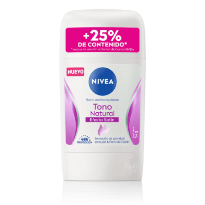 Desodorante Barra Nivea Mujer Tono Natural Efecto Satín 54 g.