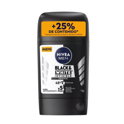 Desodorante Barra Nivea Men Black & White 54 g.1