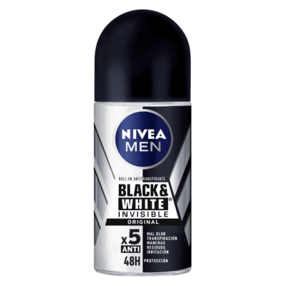 Desodorante Roll on Nivea Men Black & White Invisible 50 ml.1