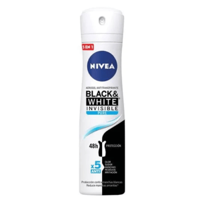 Desodorante Spray Nivea Mujer Black & White Pure 150 ml.1