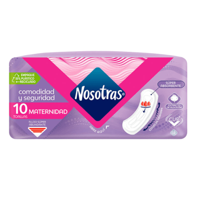 Toallas Higiénicas Nosotras maternidad suave 10 un1