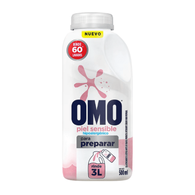 Detergente Líquido Omo para Diluir Piel Sensible 500 ml.