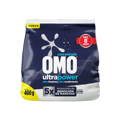 Detergente en Polvo Omo Ultra Power 400 gr.1