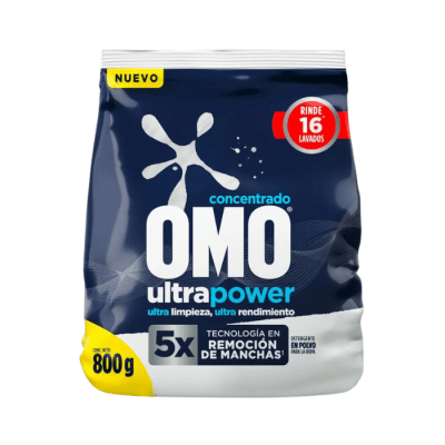 Detergente en Polvo Omo Ultra Power 800 gr.1